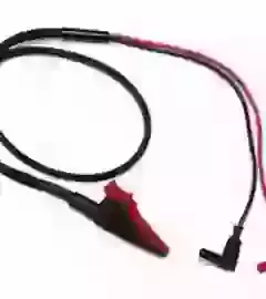 AAlligator Clip to Right-Angle 4 mm Banana Plugs 